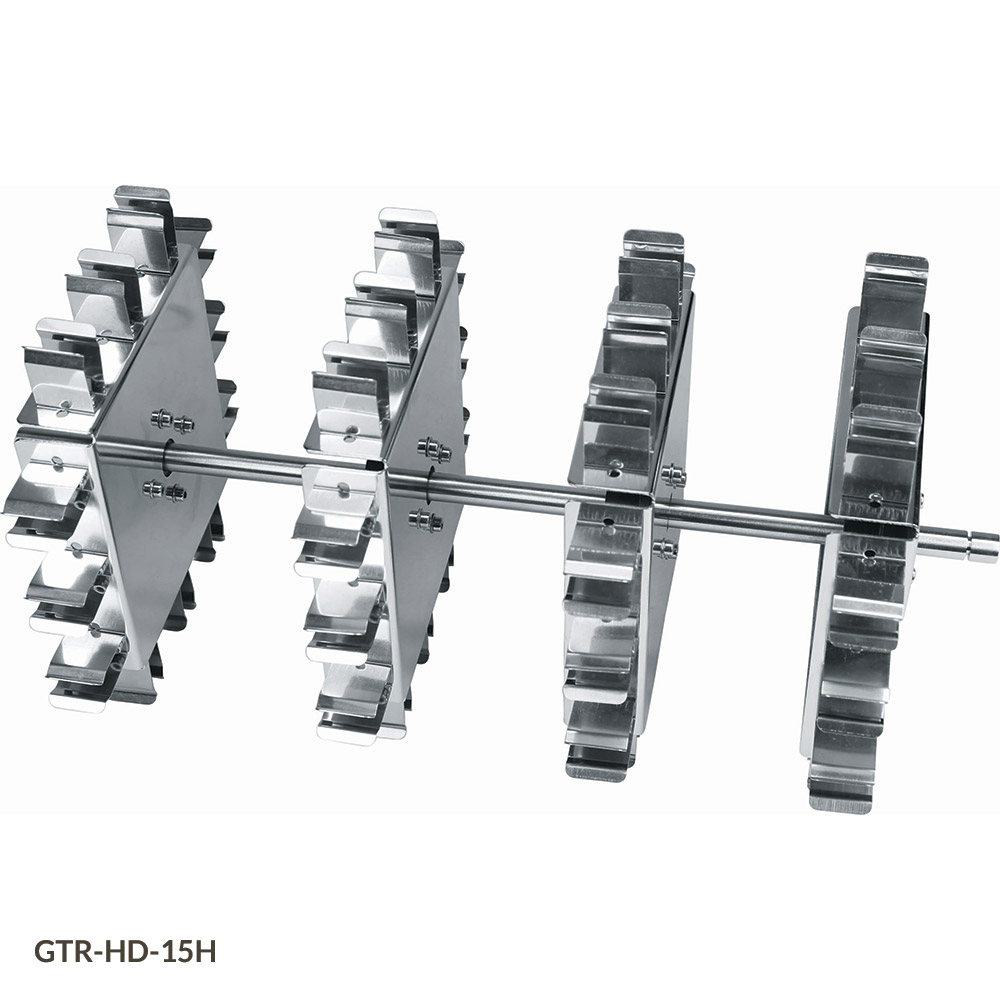 Globe Scientific Tube Holder for use with GTR-HD Series Tube Rotators, 48 Horizontal Places for 15mL Microcentrifuge Tubes Image